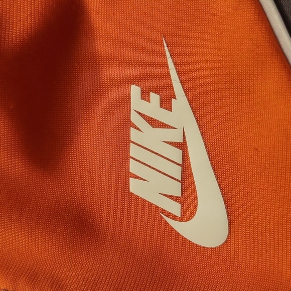 Nike grey/orange zip up athletic sweater - Picture 3 of 5